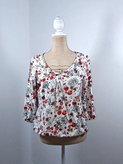 Blouse fluide fleurie Bréal – Excellent état – Taille 38