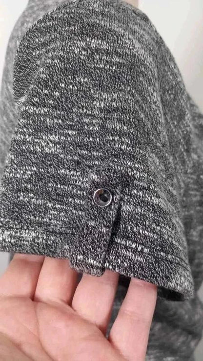 Robe Grise Chinée Cache Cache – Col Bénitier Élégant – Taille 40