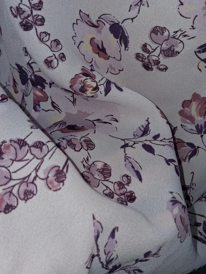 Daxon pink and purple floral fluid blouse – Size 46