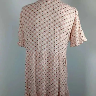 Robe Courte Fleurie Clockhouse T40 - Neuve - Style Bohème Rose & Blanc