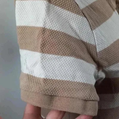 Zara Striped Polo Shirt - Chic & Timeless (Size S)