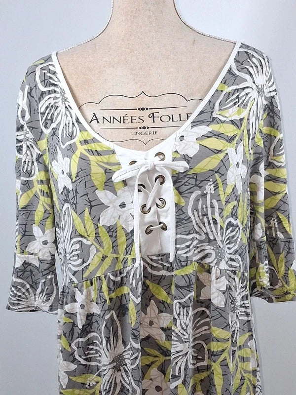 Tunique longue fluide fleurie style bohème chic Taille M