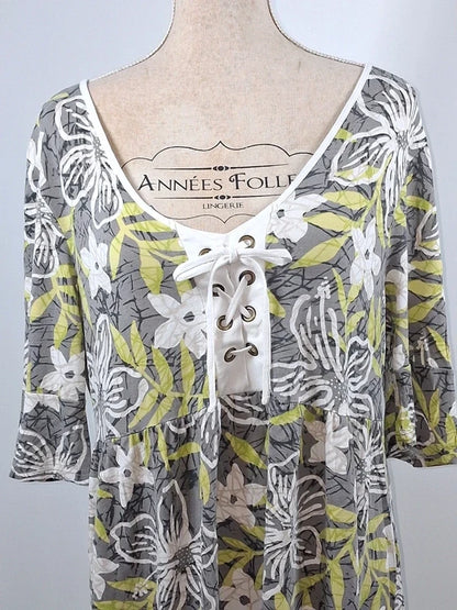 Tunique longue fluide fleurie style bohème chic Taille M