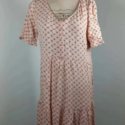 Robe Courte Fleurie Clockhouse T40 - Neuve - Style Bohème Rose & Blanc