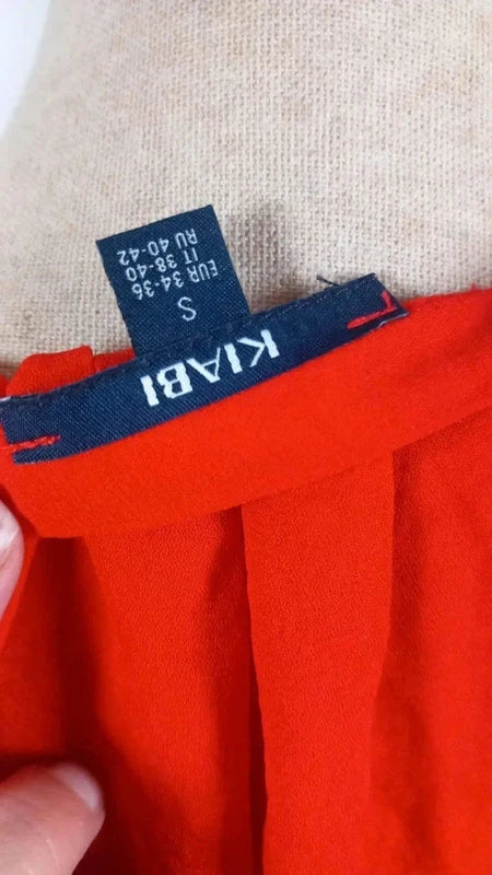 Top Chemisier Fluide Rouge Corail KIABI - Neuf - Taille S