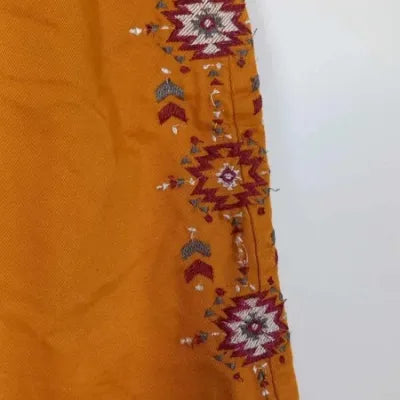 Mini-jupe Ligne à Suivre – Floral Jaune Moutarde/Noir – Coupe Droite – Taille 38