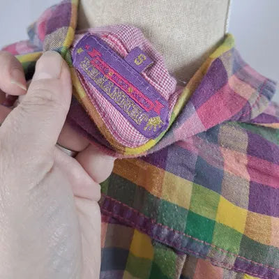 Vintage multicolored plaid shirt – Jennyfer – Size S (US 4)