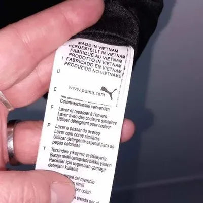 Maillot de Sport PUMA Noir & Blanc Édition "Avenir Coulongois" Taille L