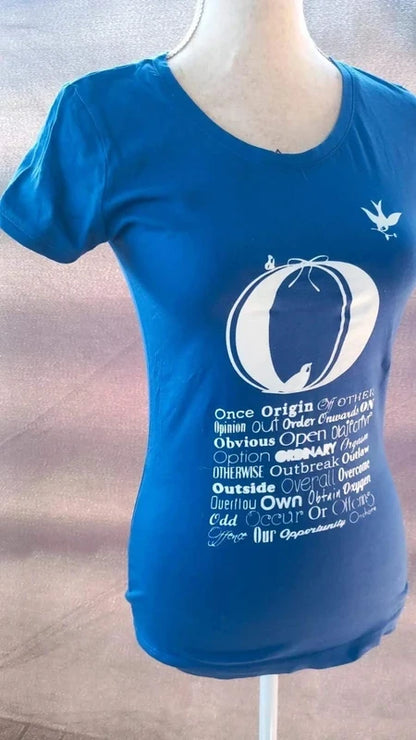 Tee-shirt Graphique Bleu Roi - Agathe Velmont - Taille 1