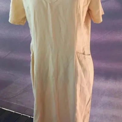 Robe en Lin Christine Laure Jaune Pastel & Détails Chic taille 40