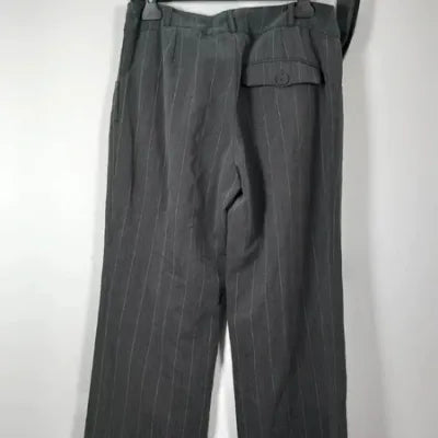 Wide-Leg Trousers with Braces - Working Girl Style - New - UK 10