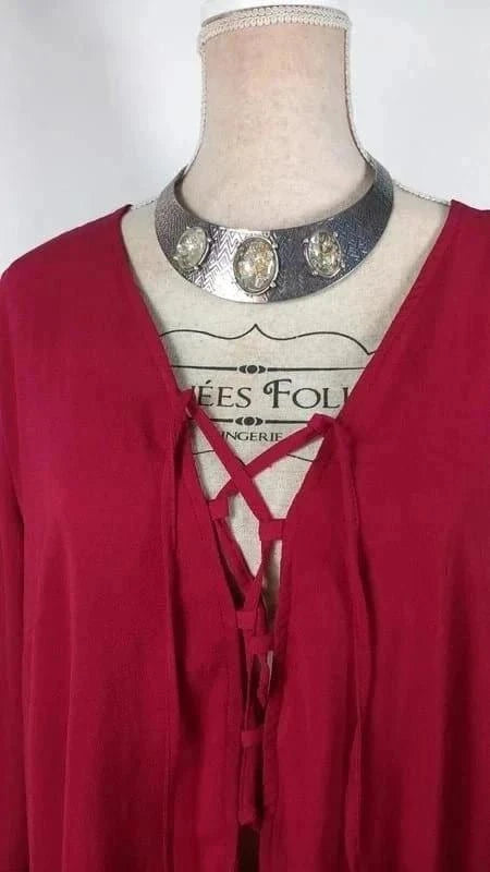 Robe tunique bordeaux missguided neuve t.52