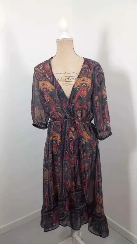 ELORA Tunic Dress Bohemian Veil – Paisley Print – Size 1 – NEW