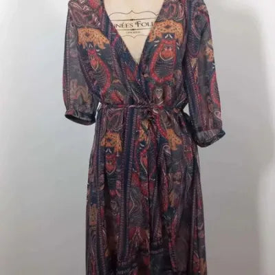 Robe Tunique ELORA Voile Bohème – Imprimé Paisley – Taille 1 – NEUVE