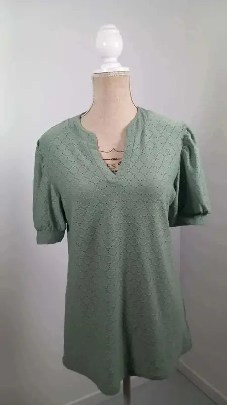 Sage Green Broderie Anglaise Top - Size M (US 6) - New Without Tags