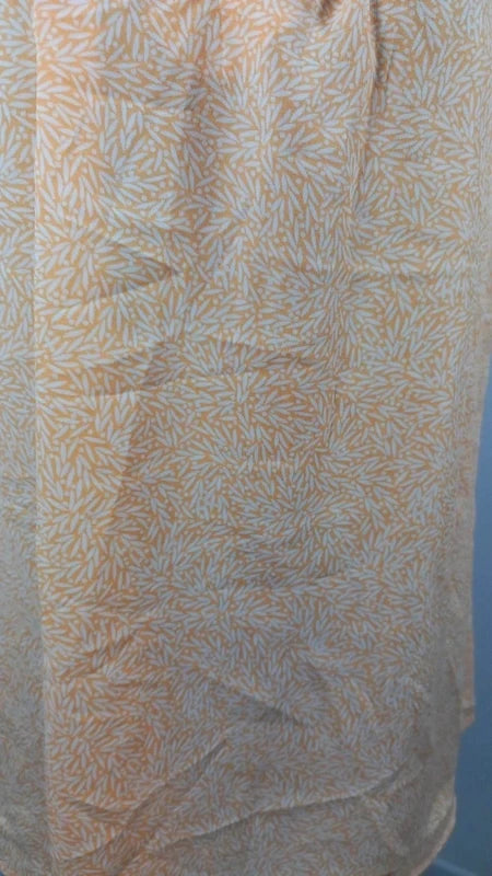 KIABI Sleeveless Blouse New M – Orange Yellow Flowy Top with Foliage Pattern