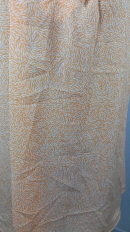 KIABI Sleeveless Blouse New M – Orange Yellow Flowy Top with Foliage Pattern
