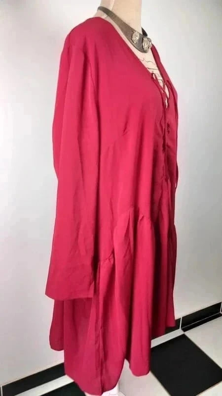 Robe tunique bordeaux missguided neuve t.52