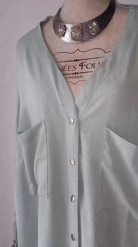 Chemise verte menthe de chez Kiabi