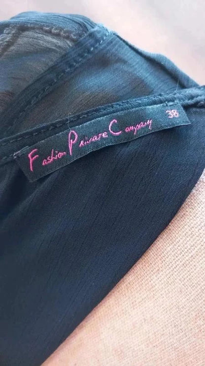 Petite Robe Noire & Grise Graphique – Fashion Private Company taille 38