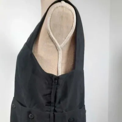 Tanais Black Pinafore Dress - Chic & Timeless - New - Size 44