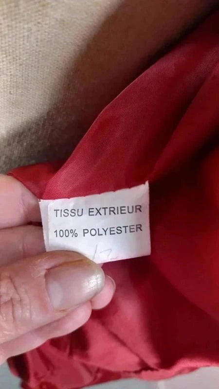 Veste Perfecto Rouge en Suédine Laura Jo - Taille S (36) - Coupe Ajustée