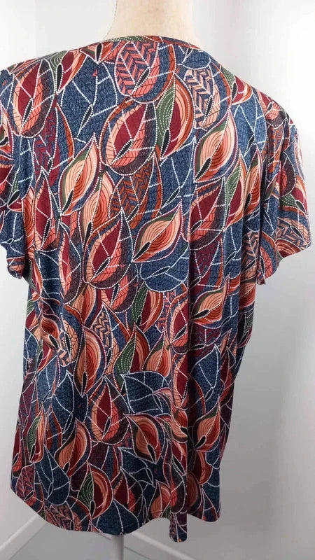 Top Fluide Bohème – Imprimé Feuilles – Neuf – Taille 4 (XL/XXL)
