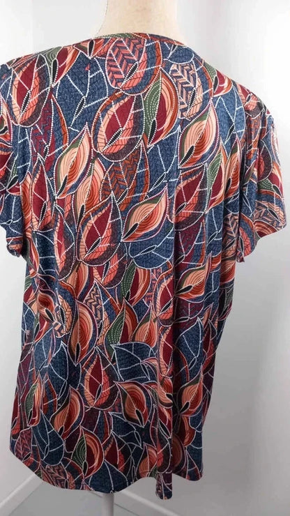 Top Fluide Bohème – Imprimé Feuilles – Neuf – Taille 4 (XL/XXL)