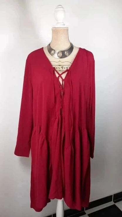Robe tunique bordeaux missguided neuve t.52