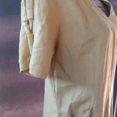 Robe en Lin Christine Laure Jaune Pastel & Détails Chic taille 40