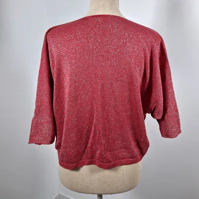 Fine Shimmer / Sequin Batwing Pullover - One Size (Fits S to L/XL)