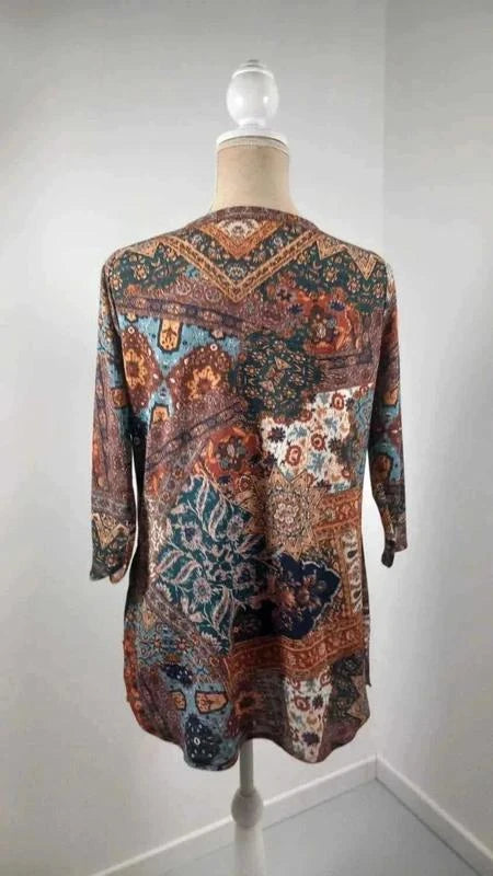 Tunique Bohème Camaïeu L - Motifs Ethniques & Détails Lacets