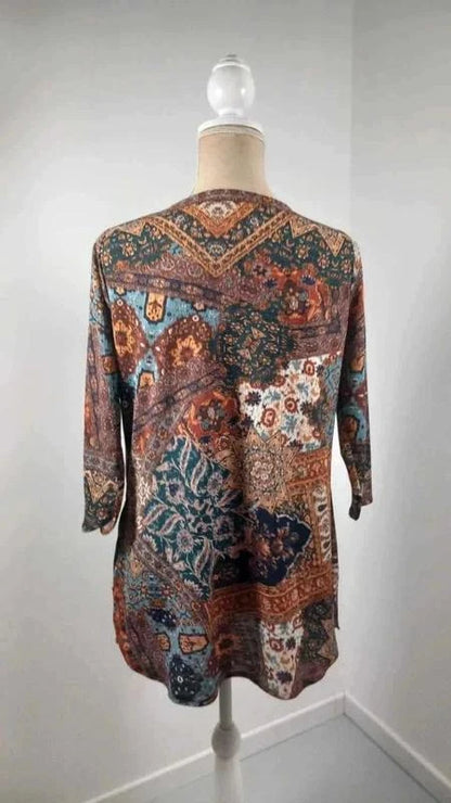 Tunique Bohème Camaïeu L - Motifs Ethniques & Détails Lacets