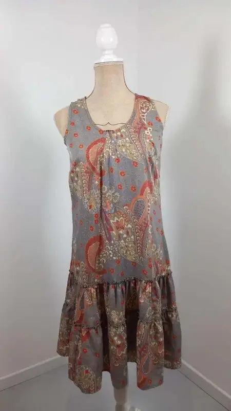 Robe Bohème Jacqueline Riu - Imprimé Paisley & Dos Dentelle - Taille 36