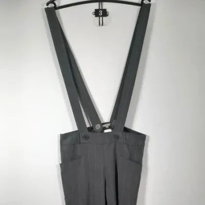 Wide-Leg Trousers with Braces - Working Girl Style - New - UK 10