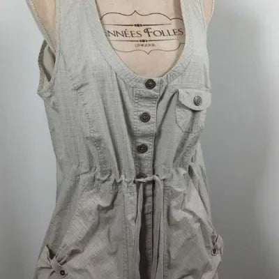 Robe Saharienne M&S - Taille L (40/42) - Beige Sable - Style Cargo/Militaire