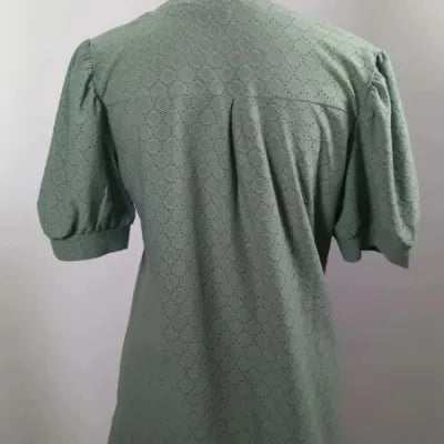 Haut Vert Sauge en Broderie Anglaise - Taille M (38) - Neuf sans Étiquette