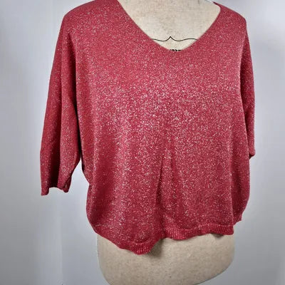 Fine Shimmer / Sequin Batwing Pullover - One Size (Fits S to L/XL)