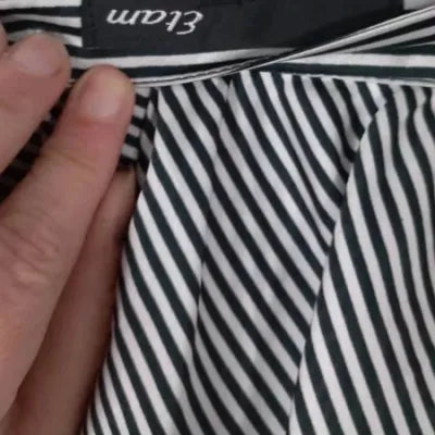 Black and white striped ruffled mini skirt – ETAM – Size 38