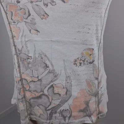 Vintage cottagecore floral print square neck top – Ellamode – Size 1 (S/36)