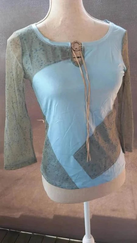 Haut Phildar Neuf avec Étiquette – Design Graphique & Bi-matière taille s