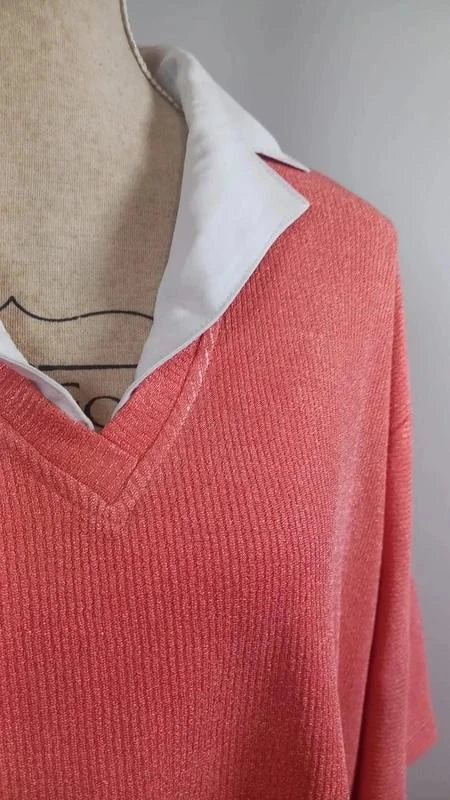Pull chemise 2-en-1 Size Up - NEUF (sans étiquette) - T. 58/60
