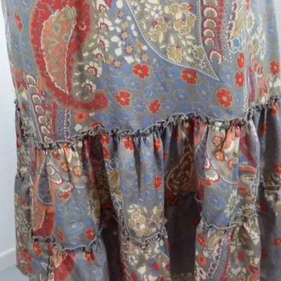 Robe Bohème Jacqueline Riu - Imprimé Paisley & Dos Dentelle - Taille 36