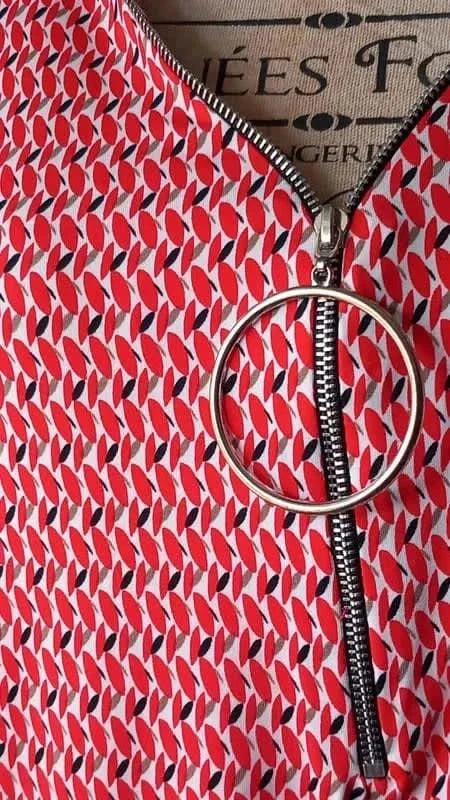Magnifique tunique rouge et noir de la marque Gémo taille XL