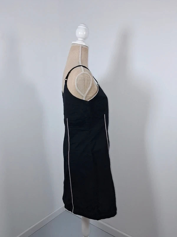 Robe noire chic Lola Espeleta T4 42 XL neuve liseré rose poudré