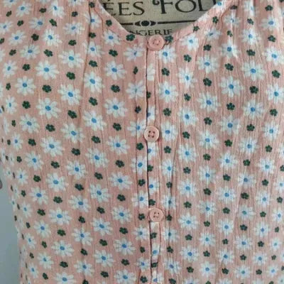 Robe Courte Fleurie Clockhouse T40 - Neuve - Style Bohème Rose & Blanc