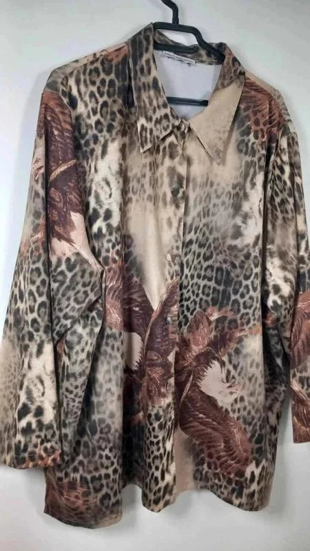 Chemise / Surchemise Vintage Leopard & Aigle – Quarante Quatre Soixante – T. 54