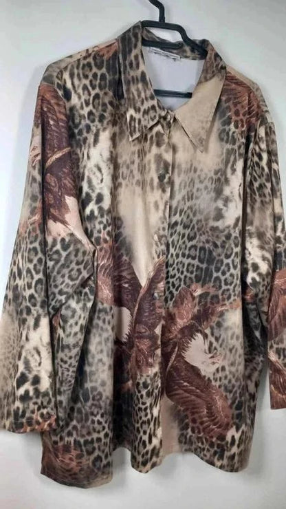 Chemise / Surchemise Vintage Leopard & Aigle – Quarante Quatre Soixante – T. 54