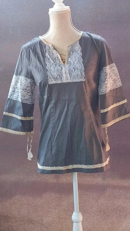 Superbe Tunique Almatrichi – Style Bohème Chic & Dentelle taille 42