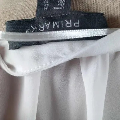 Blouse Sans Manches Blanche Primark Neuf T42 – Top Fluide Style Officier